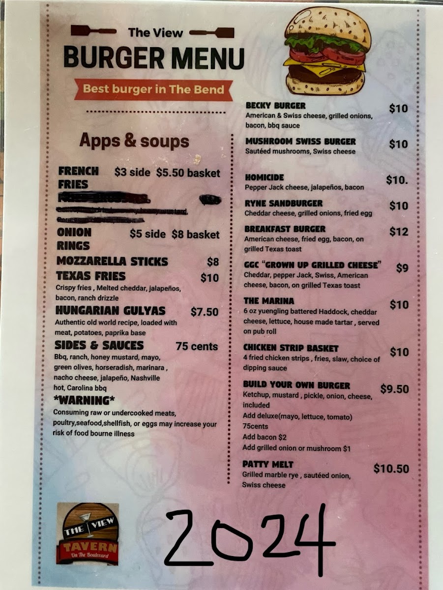 The View Tavern Menu - Image 2